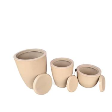 Imagem de Vasos Decorativos de Polietileno com Prato para Ambientes Externo e Interno