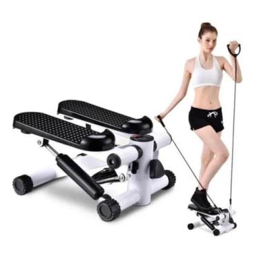 Imagem de Stepper Step Simulador Caminhada Elástico Exercícios Fitness - Superme