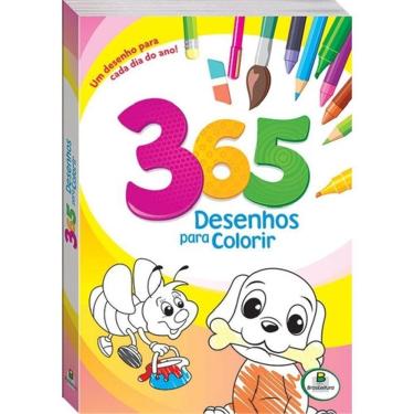 Imagem de Livro - 365 Desenhos Para Colorir (Rosa)