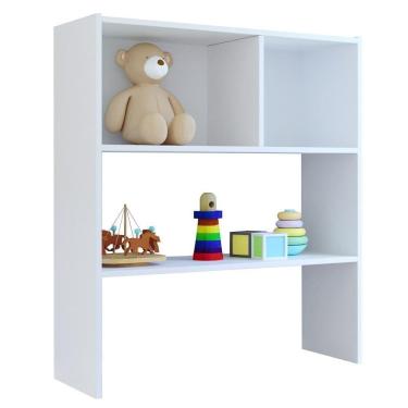 Imagem de Estante Infantil Organizadora Com Nichos Cindy L03 Branco - Mpozenato