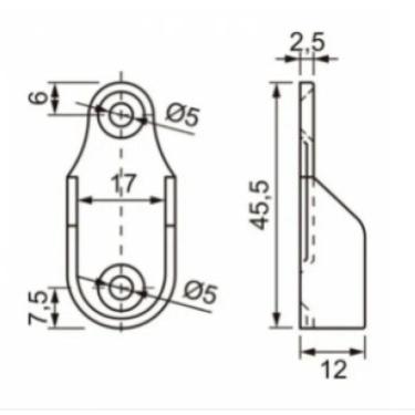 Imagem de Suporte Barra Oblonga Para Provador Kit com 10 Unidades