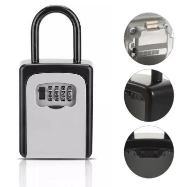 Imagem de Cadeado Porta Chaves Cofre Multiuso com Senha para Segurança
