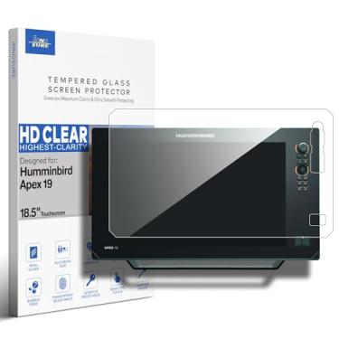 Imagem de INNOSURE Protetor de tela de vidro temperado projetado para Humminbird Apex 19 mega si+ fish finder chartplotter 18,5 polegadas tela sensível ao toque 48.3 cm 9H antiarranhões (HD Clear)