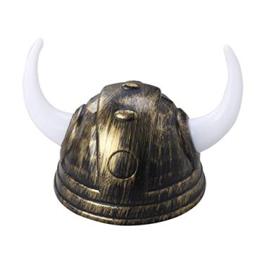 Imagem de Abaodam Capacete Viking Berserker fantasia chapéu com chifres búfalo boi chifres chapéu fantasia viking decoração Halloween adereços cosplay acessório de cabeça medieval