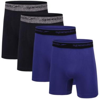 Imagem de Kit 4 Cuecas Boxer Masculina Speedo Conforto Com Poliamida E Pernas Lo