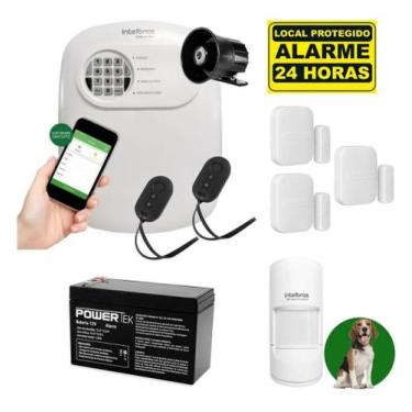 Imagem de Kit Alarme Intelbras ANM 24 NET Híbrido Central App, Sensor PET e XAS 