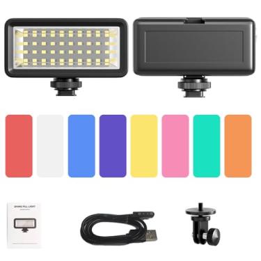 Imagem de F1TP Luz de mergulho subaquática de 39,5 m, luz noturna de vídeo regulável de alta potência para Gopro Hero12/11/10 /9/8/7/5/6, DJI Osmo Action, 2/3, AKASO, Insta360, WOLFANG GA100, mini câmera de