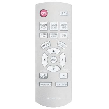 Imagem de Substituição N2QAYB000680 Remote Commander compatível com projetor Panasonic 3LCD PT-AE8000U PT-AE7000U PT-AE8000 PT-AE7000 PT-AT6000 PT-AT5000 PT-AT6000E PT-AT5000E PT-AA. E80000 EZ PT-AE7000EH