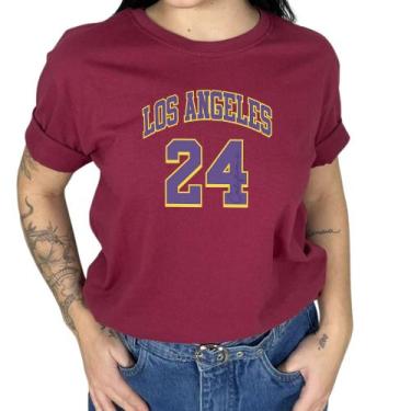 Imagem de Camiseta T-shirt Feminina Los Angeles Elegante Estampada Chique - Mill