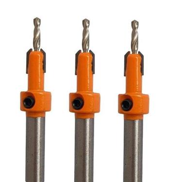 Imagem de Kit 3 Brocas Escareadoras 3Mm X 8Mm Haste Lisa