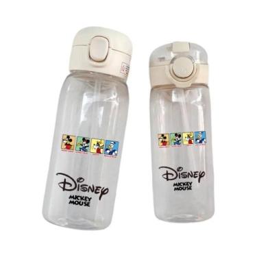 Imagem de Garrafa De Água Infantil Disney Mickey Mouse Pato Donald Com Canudo 40