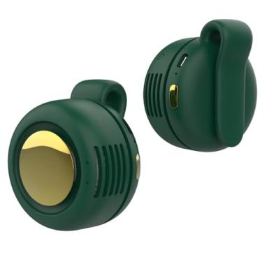 Imagem de TFQXA1Z Ventilador portátil silencioso sem lâmina, ventilador usável recarregável - resfriamento de cintura e pescoço sem as mãos, 3 velocidades, tempo de execução de 6H, carregamento rápido USB-C