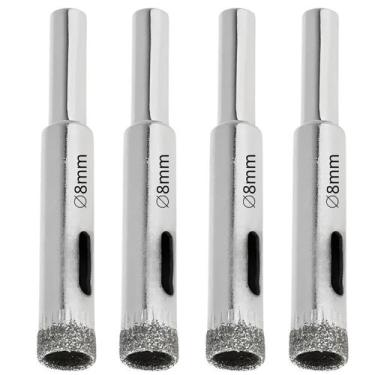 Imagem de Serra Copo Diamantada 8Mm Porcelanato Vidro Mármore 04 Un - Fertak