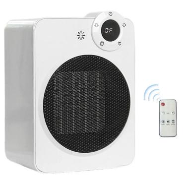 Imagem de Aquecedor Eletrico Ajuste de Temperatura Angulo 70 Graus Display Digital Portatil Controle Seguro Casa Trabalho Potente