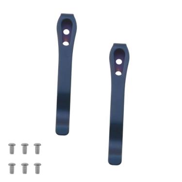 Imagem de DGHAOP 2 peças de clipes de bolso dobráveis de aço inoxidável 420 com parafusos de montagem, peça de substituição, acessórios de ferramentas manuais