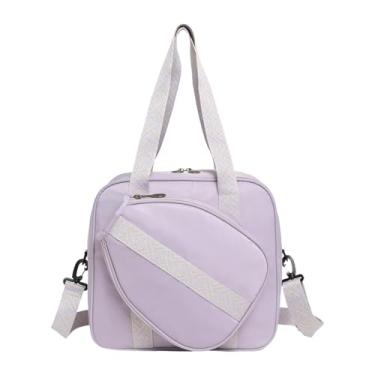 Imagem de Zxpjkyu Bolsa de Pickleball Bolsa de Ombro Esportiva Bolsa de Fitness Feminina Bolsa de Tecido Oxford Leve E Portátil Adequada para Treinamento E Passeios, Tolet