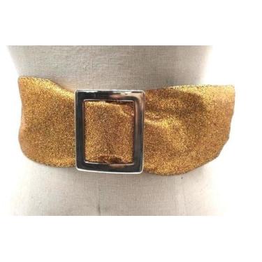 Imagem de Cinto faixa feminino k00759gpg - Barão do Couro, Dourado, Único