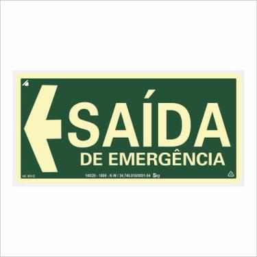 Imagem de Placa de Sinalização Saída de Emergência Esquerda - Sig Sinalizações