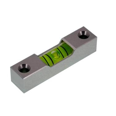 Imagem de Nível de barra pequena de liga de alumínio, bolha horizontal quadrada, régua de nível de água, cabeça ajustável do orifício de instalação (35 x 8 x 8 mm)