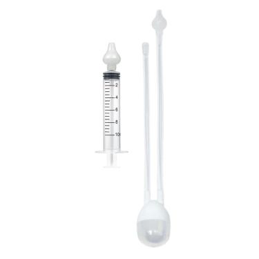 Imagem de Kit Aspirador Nasal Bebê Seringa com Ponteira de Silicone Livre BPA Alivia a Congestão Buba