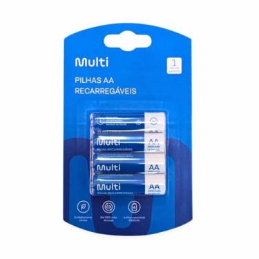 Imagem de Pilhas Recarregáveis AA, 2500 mAh, 4 Unidades, Multi