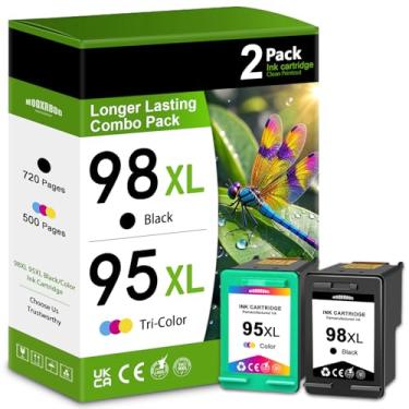 Imagem de Cartuchos de tinta 98XL/95XL compatíveis com pacote combo de substituição 98 95 para Deskjet 460 5940 PhotoSmart C4180 C4580 C4150 Officejet 100 150 7310 6310 H470 Impressoras pacote com 2 (1 preto/1