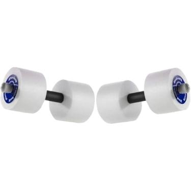 Imagem de Theraband Peso de haltere aquático com aderência acolchoada, par de 2 pesos de espuma para exercícios de hidroginástica, terapia de piscina, fitness, equipamento de exercício na piscina, treinamento aquático, azul, pesado, avançado
