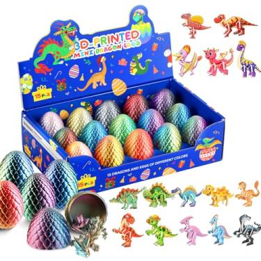 Imagem de LEWELLRY Ultimate Dragon Egg Collection: 15-Color Sets w/Premium Boxes | Glow-in-Dark 3D Printed Decor | Fantasy World Building Kit