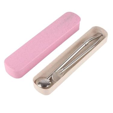 Imagem de Canudo reutilizável para infusor de chá de aço inoxidável canudo filtrado portátil e multifuncional