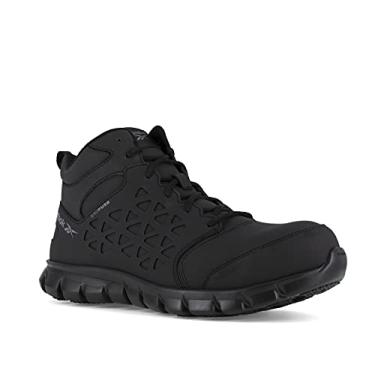 Imagem de Reebok Tênis masculino casual de segurança para trabalho com amortecimento sublite de corte médio casual - preto, Preto, 8.5 Wide