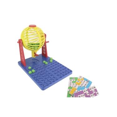 Imagem de Bingo Clássico com 48 Cartelas Globo Giratório e Bolinhas Jogo de Mesa para Família