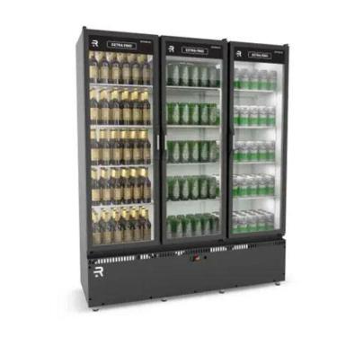 Imagem de Auto Serviço Refrigerador Vanguard Extra Frio Carnes e Bebidas 3 Portas -5 ºC ASVEF3P PR_BR Preto 220v – Refrimate