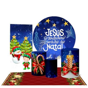 Imagem de Trio Capas Cilindro + Painel + Lateral e Tapete Natal (K3NAT0021)