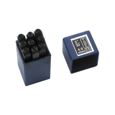 Imagem de Jogo De Algarismos 4mm Para Marcações Com 9 Peças EDA 5KB Aço Carbono Pino Punção Carimbo