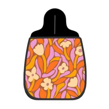 Imagem de Lixeira De Carro Organizador Lixinhocar Floral Laranja Rosa Abstrato 111