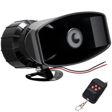 Imagem de BANHAO Sirene de buzina de alarme 7 sirene de polícia de som 100w 12v Sirenes de alarme de carro Pa sistema de alto-falante amplificador de emergência kit de alarmes buzina para carro, caminhão