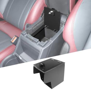 Imagem de Cofre organizador de console compatível com Subaru Forester 2019-2024 Caixa de apoio de braço de controle central de armazenamento de 3 dígitos Combo de bloqueio de senha acessórios de armazenamento