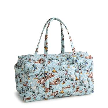 Imagem de Vera Bradley Bolsa esportiva grande original Disney de algodão premium, Ski Weekend Mickey and Friends