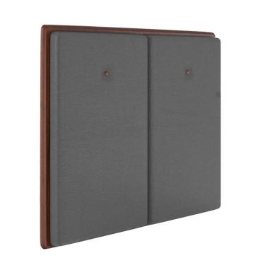 Imagem de Cabeceira Estofada Casal 140 Cm Coral Corino Preto