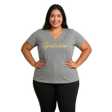 Imagem de Blusa T~Shirts em Viscolaycra Feminino Plus Size - JUSTA RAZÃO ALL CUR