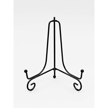 Imagem de Suporte de exibição de ferro de 15 cm, suporte de foto para exibição de placa de cavalete de ferro preto, 1 pacote