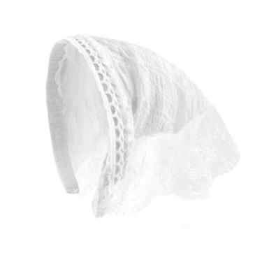 Imagem de Lenço de cabelo de renda para mulheres, bandana de cabelo branco para mulheres, lenço de cabeça de renda para mulheres, bandanas triangulares, lenço de cabeça para mulheres, lenços de cabelo macio