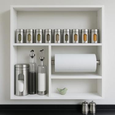 Imagem de Conjunto de Organização para Cozinha, Potes de Tempero Porta Papel Toa