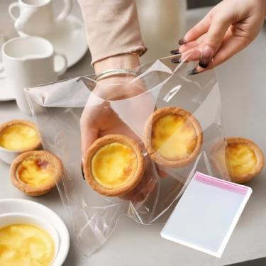 Imagem de 100 sacos de armazenamento sacos plásticos transparentes autovedantes organização embalagem itens pequenos suprimentos de artesanato joias armazenamento de documentos