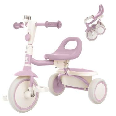Imagem de Triciclo infantil Besrey, brinquedo dobrável para passeio, 3,6 kg