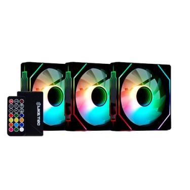 Imagem de KIT 3 COOLER 120MM LIKETEC ENIGMA DARK COM CONTROLADORA ARGB LF-KITARGB-ENIGMA-2079