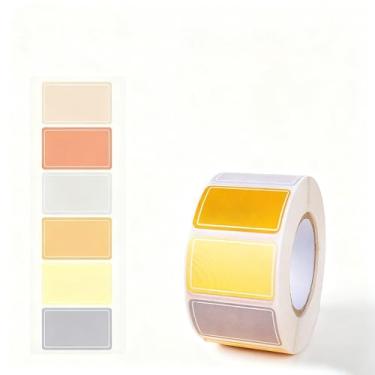 Imagem de 1 peça: adesivos autoadesivos à prova d'água, 500 peças de etiquetas de cores suaves de versão de cores claras (25 mm × 15 mm) para organização e marcação
