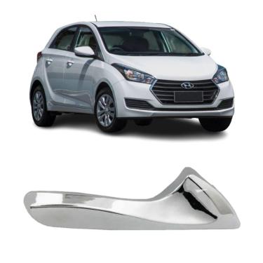 Imagem de Gatilho Interno Hb20 E Hb20s 2009 A 2012 Maçaneta Prata Porta Dianteira E Traseira Lado Direito [f103]