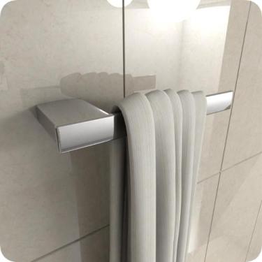 Imagem de Porta Toalhas Para Rosto Master Cromado Dupla Fixação - MetalCromo