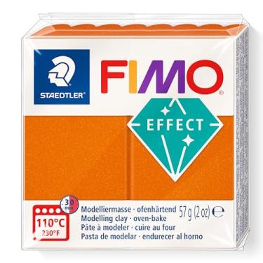 Imagem de STAEDTLER 8010-41 FIMO Effect Oven-Hardening Polymer Modelling Clay - Metallic Orange (1 x 57g Block)